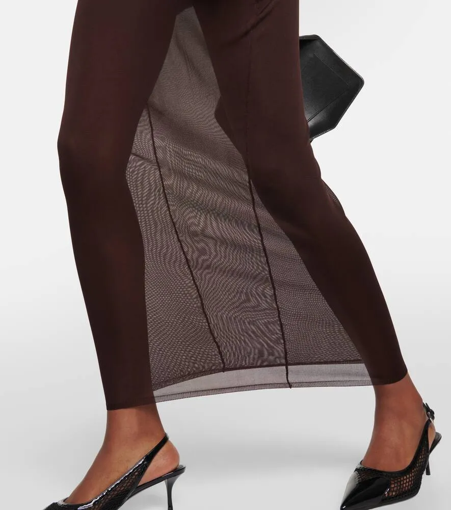 Alaia High-neck knit maxi dress