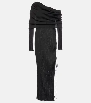 Alaia Off-shoulder ruched maxi dress