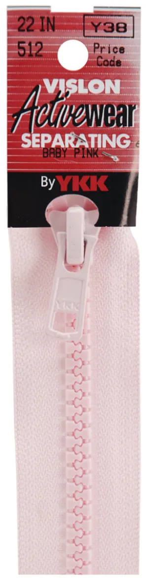 Baby Pink -Zipper 22" Vislon