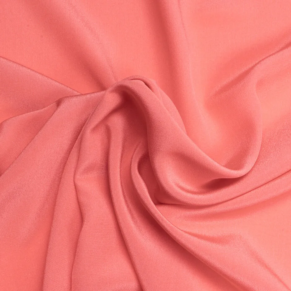 Coral Silk Crêpe de Chine