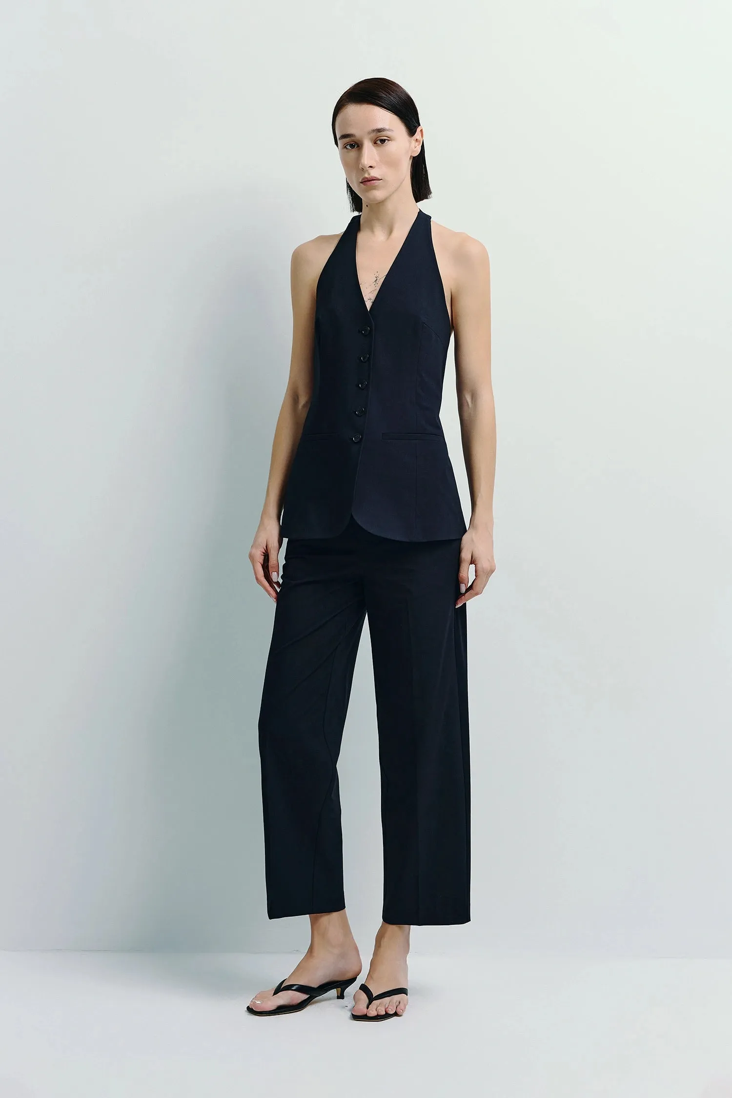 Donette Cropped Wide Leg Pant
