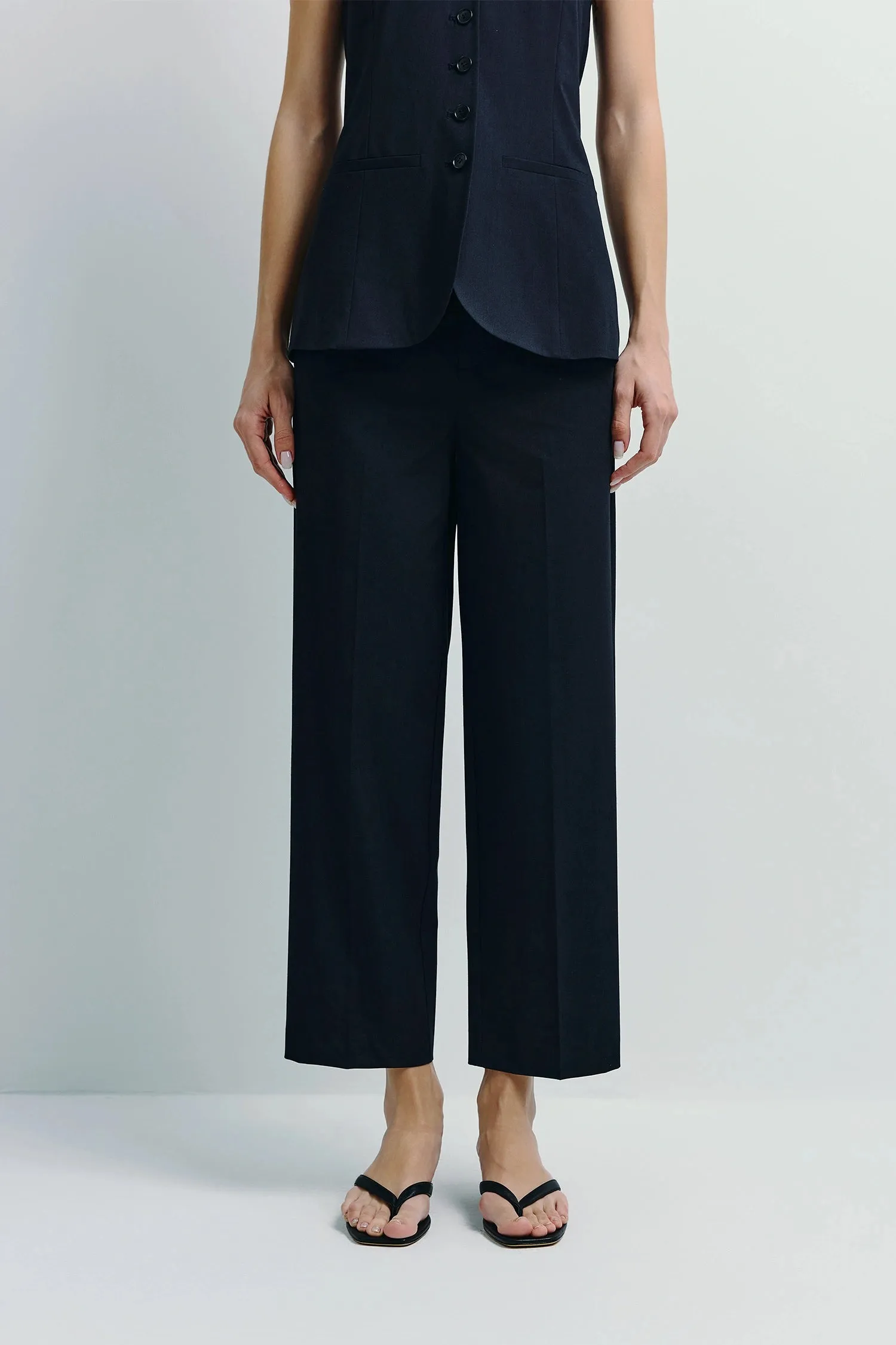 Donette Cropped Wide Leg Pant