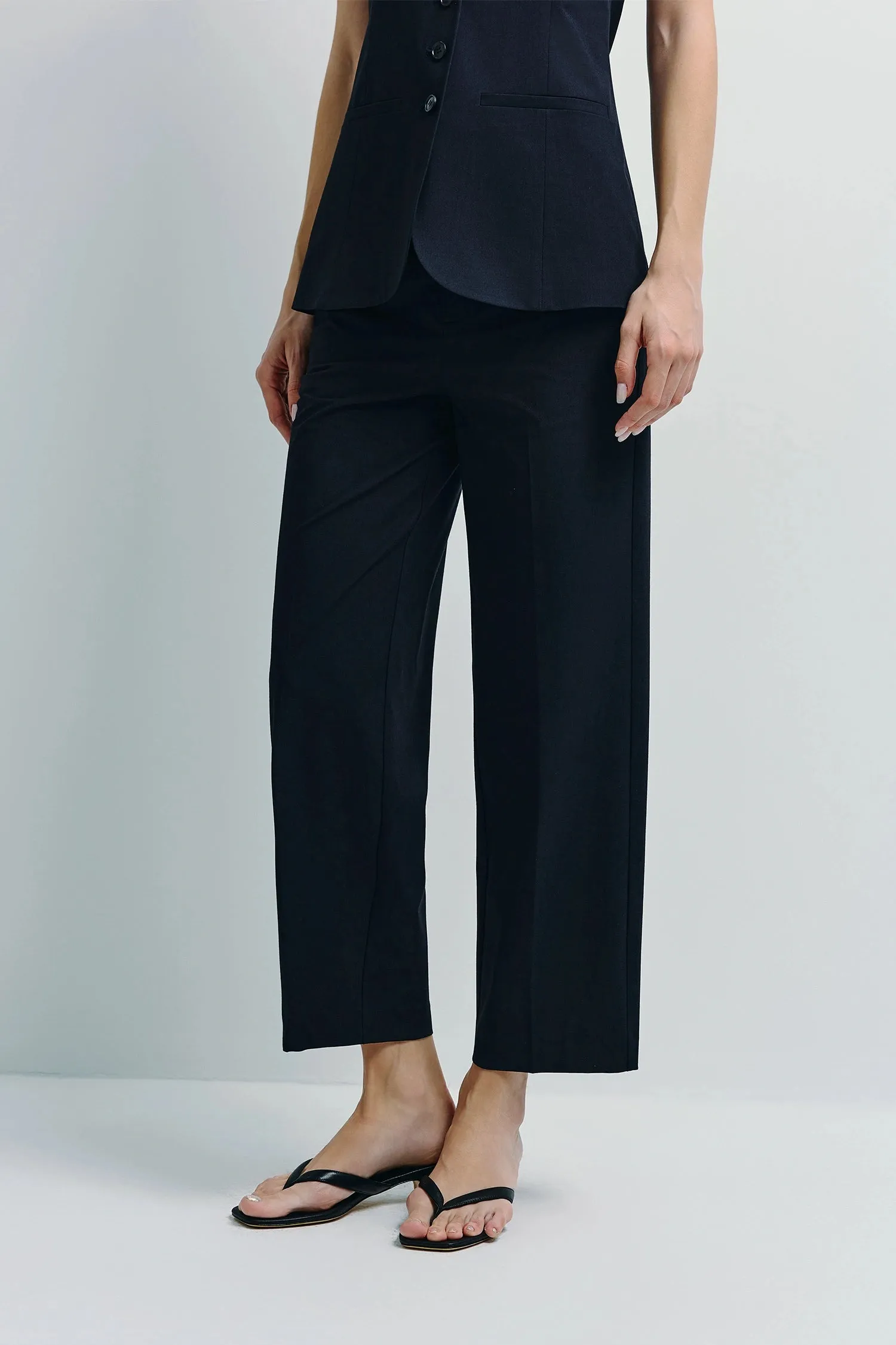 Donette Cropped Wide Leg Pant
