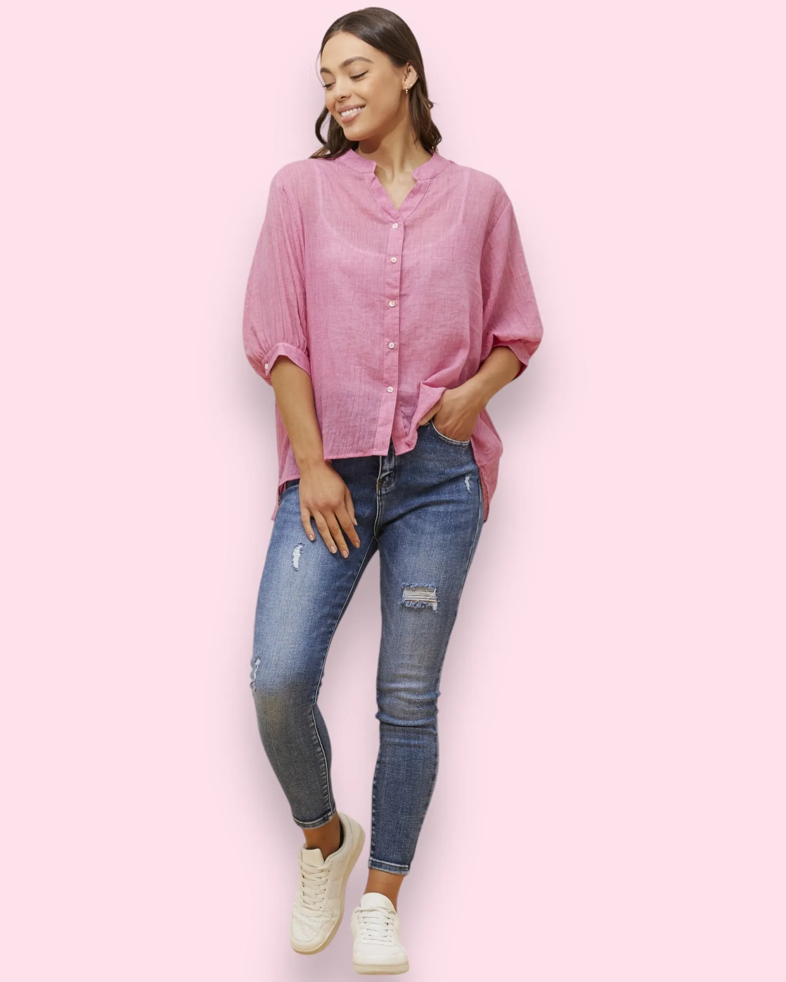 Mia Shirt - Fuchsia