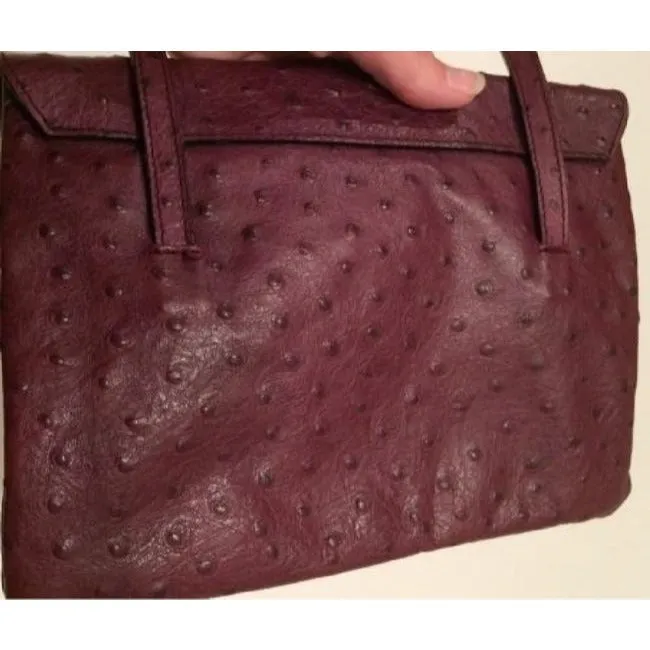 Saks Fifth Avenue Vintage Pursesdesigner Purses Purple Ostrich Leather And Plaid Pony Hair And Hobo