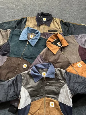 SALE!! Vintage Carhartt Rework Style Corduroy Patchwork Detroit Jackets - MOQ 25 pcs #2810