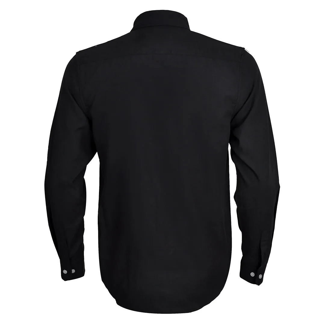 Side Logo Button Down Shirt - Black