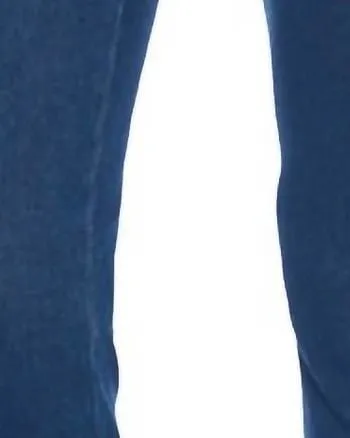 Snap Striped Denim Pant In Mid Wash | Mid Wash