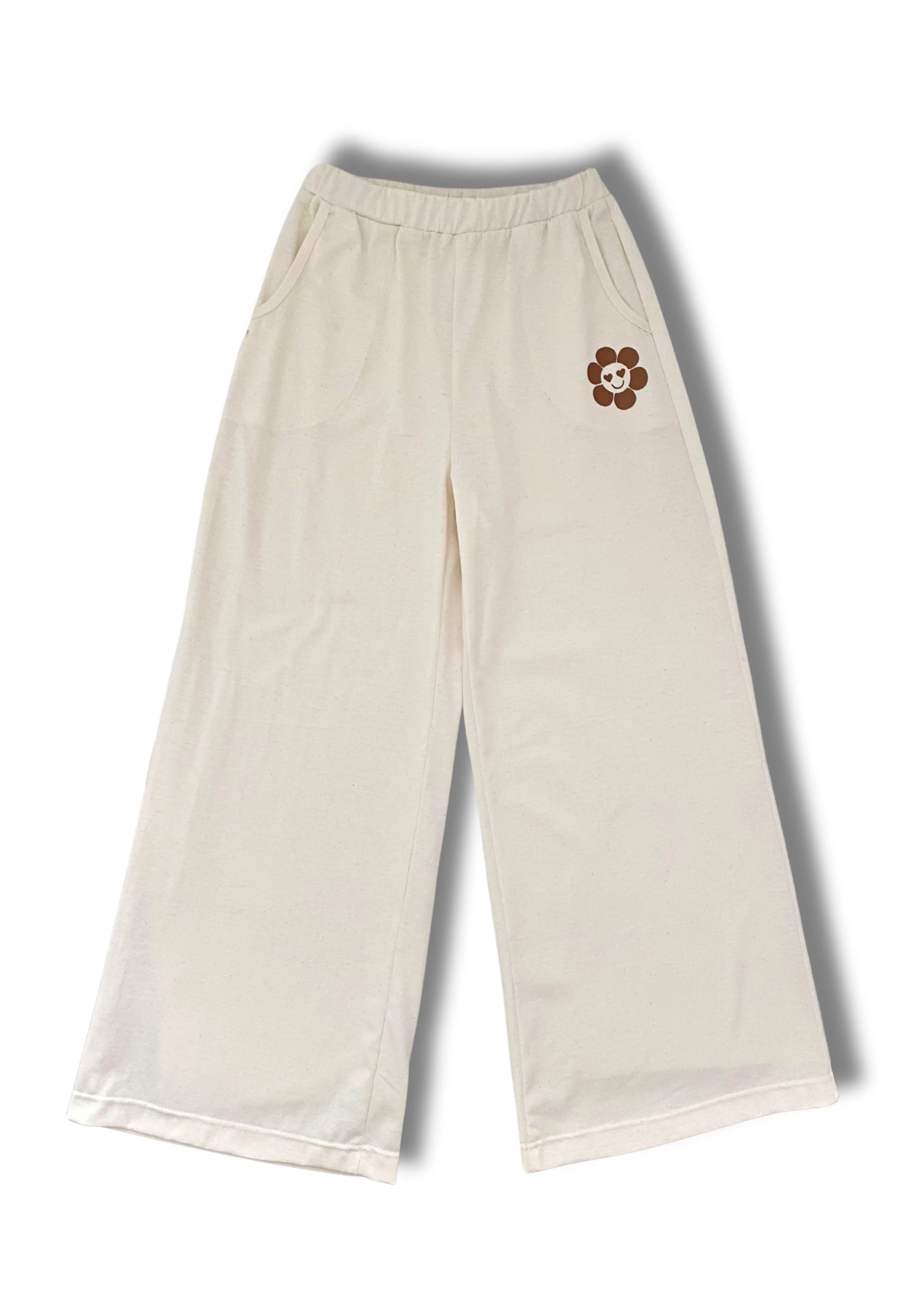 Wide Leg Lounge Pants Natural